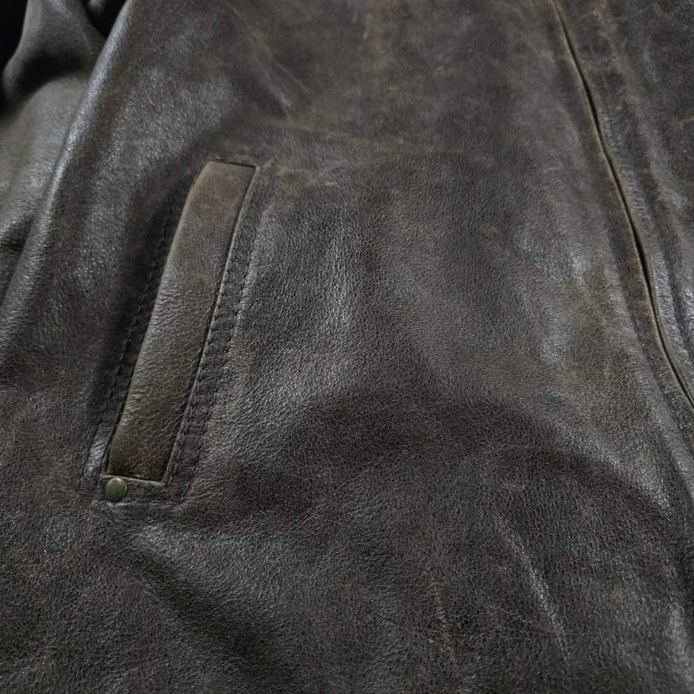 STS Ranch Wear Rifleman Distressed Brown Leather Jacket Concealed Carry Men's XL
